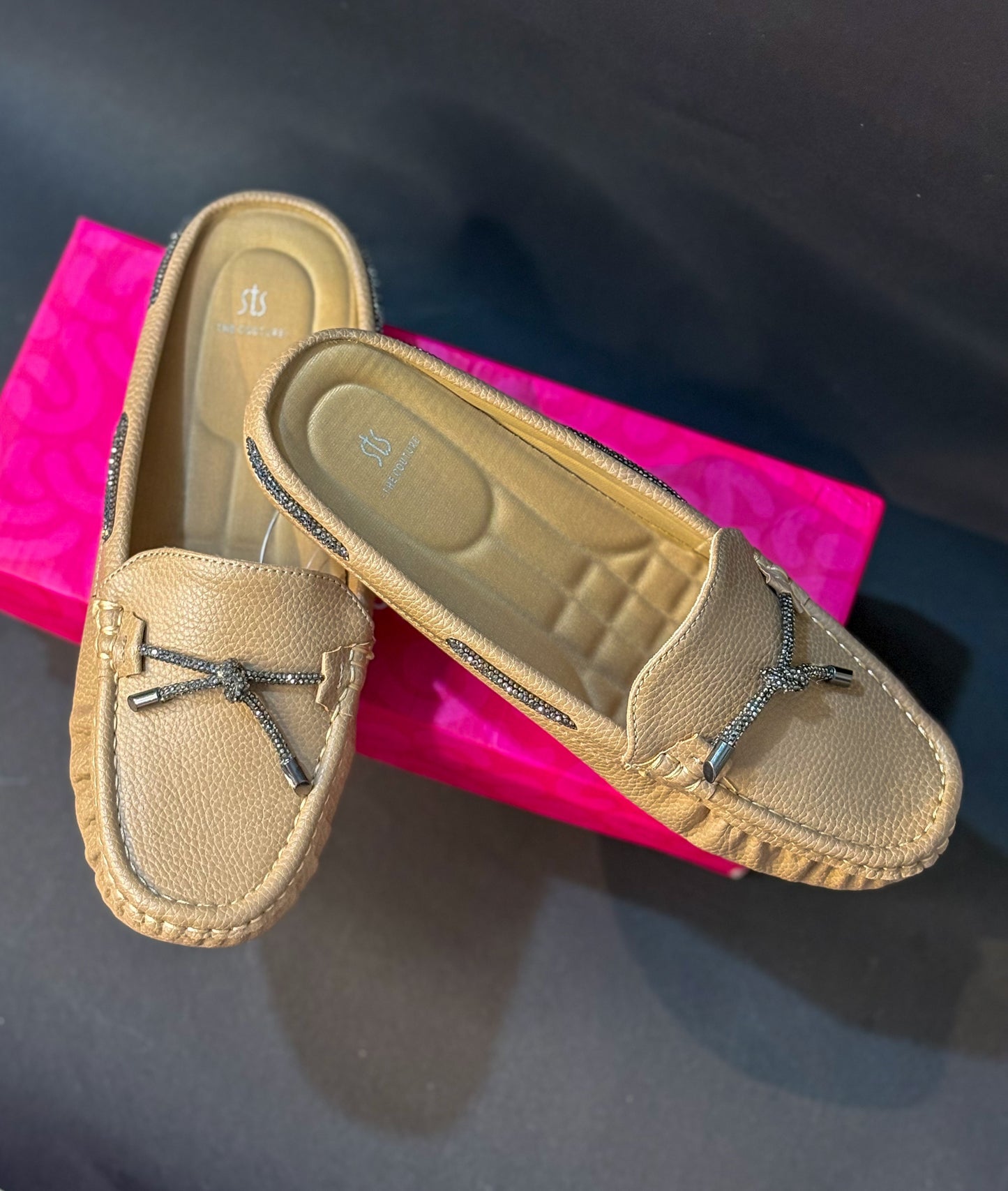 Lustre Glide Loafer Mules