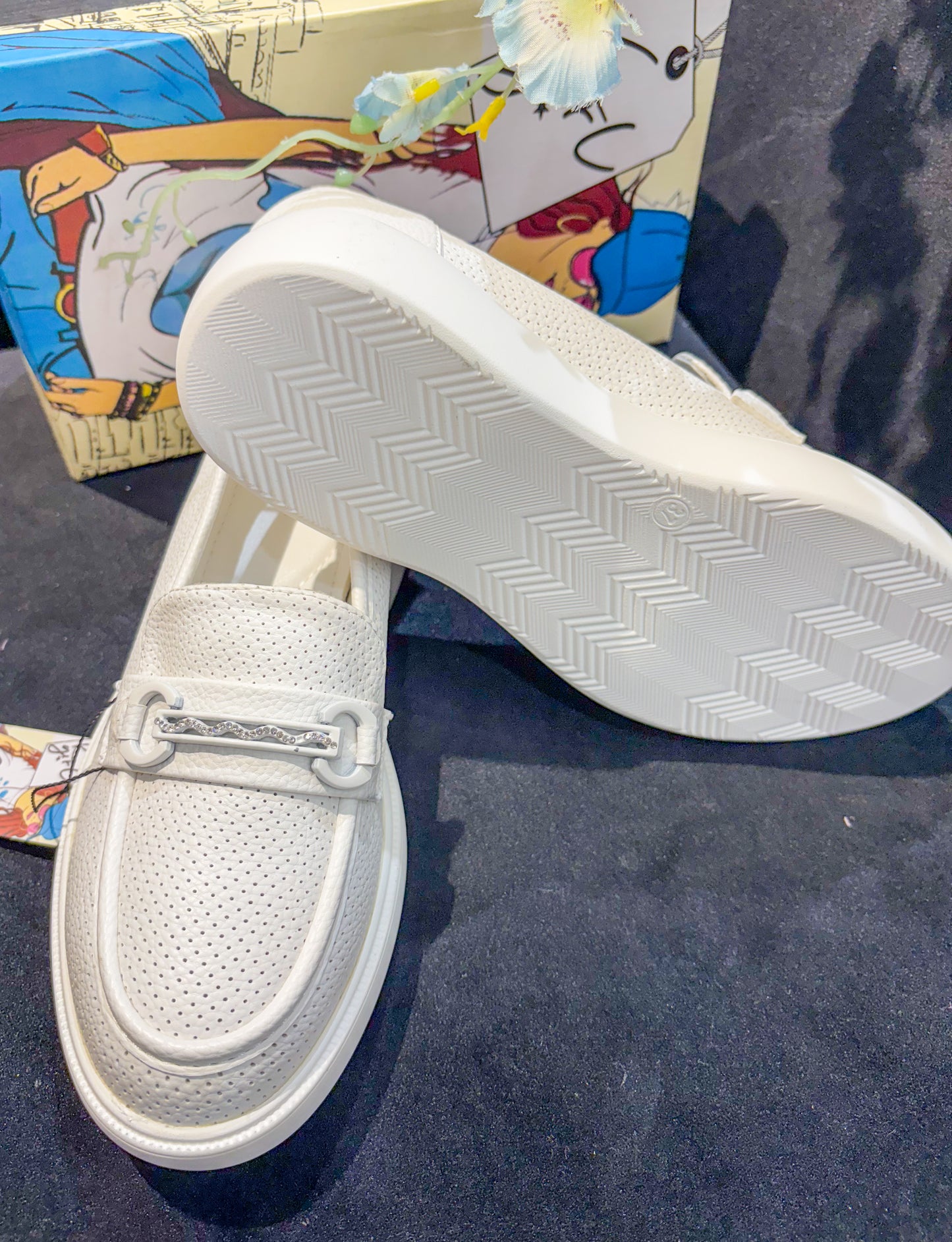 Ivory Chic Flat Loafers