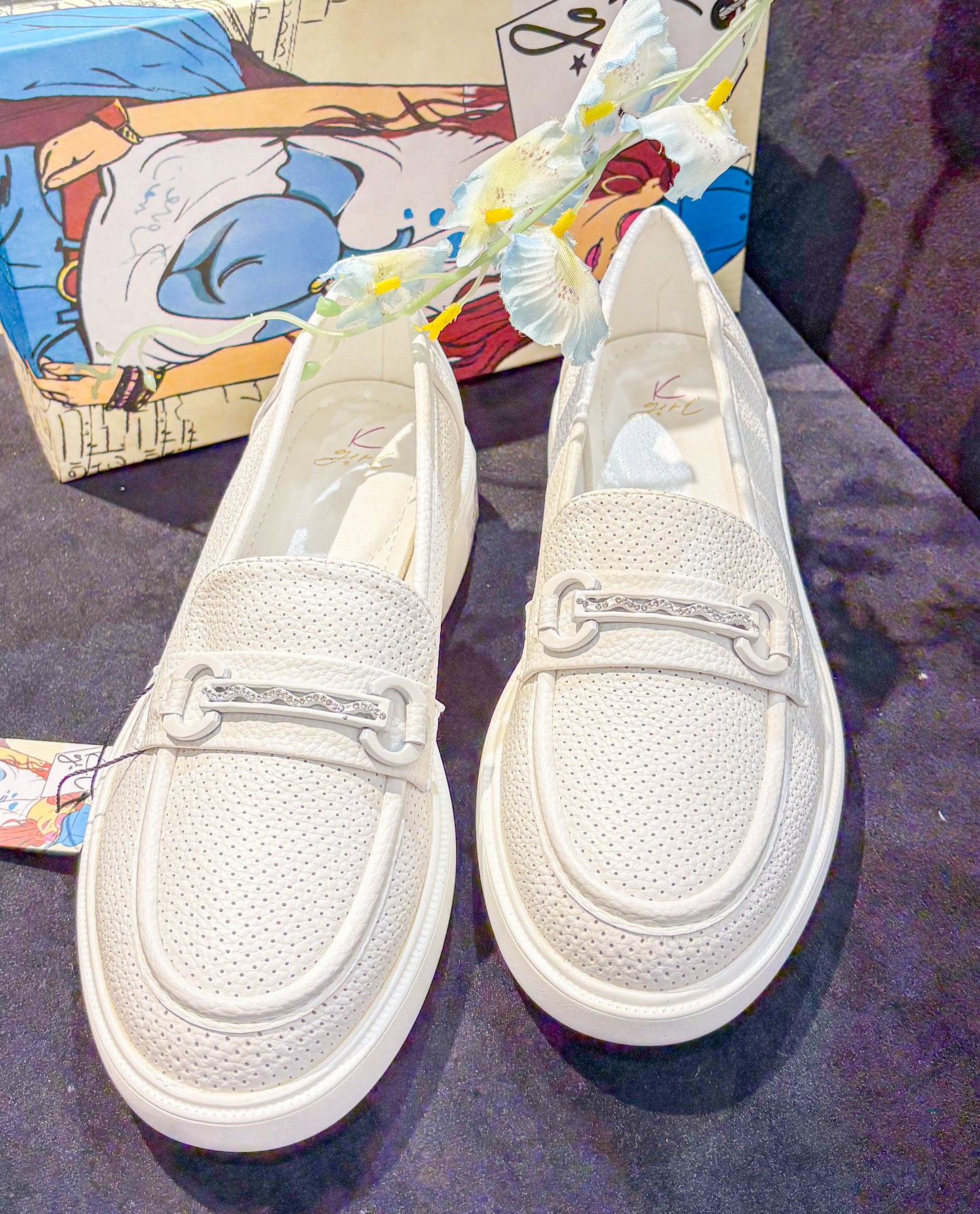 Ivory Chic Flat Loafers
