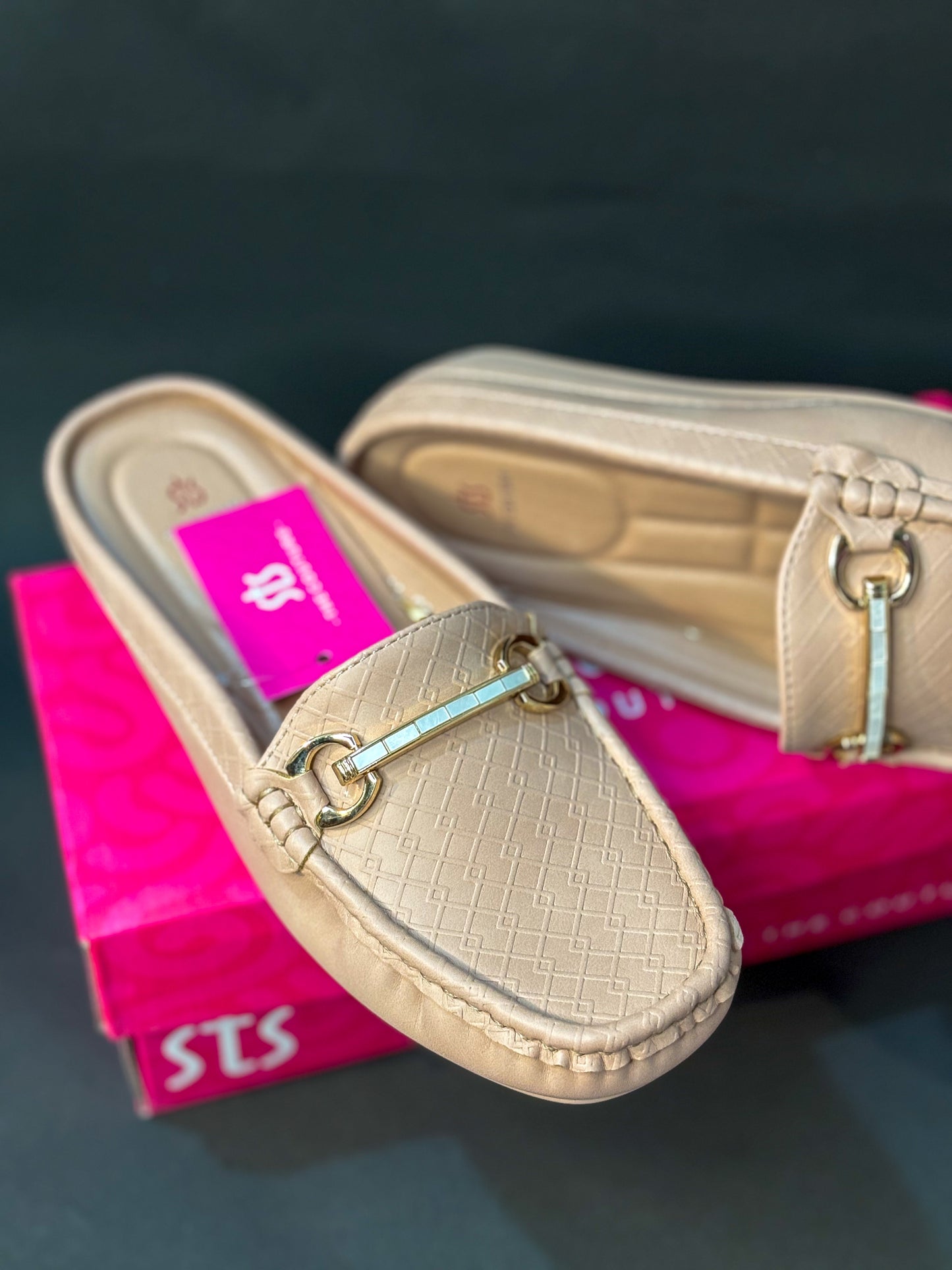 Blush Glide Loafer Mules
