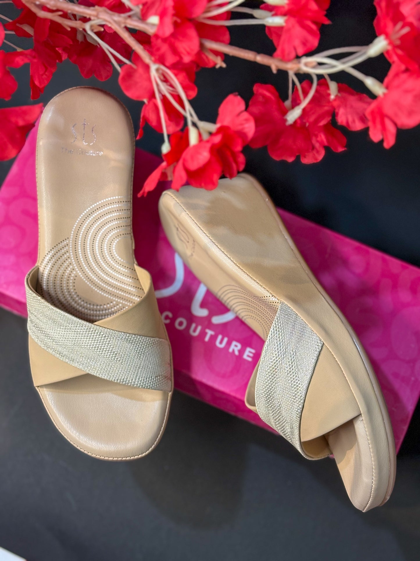 Beige Comfort Wedge Slider