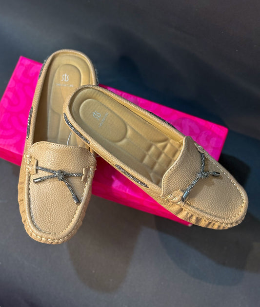 Lustre Glide Loafer Mules