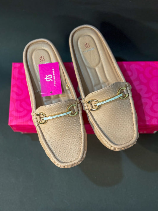 Blush Glide Loafer Mules