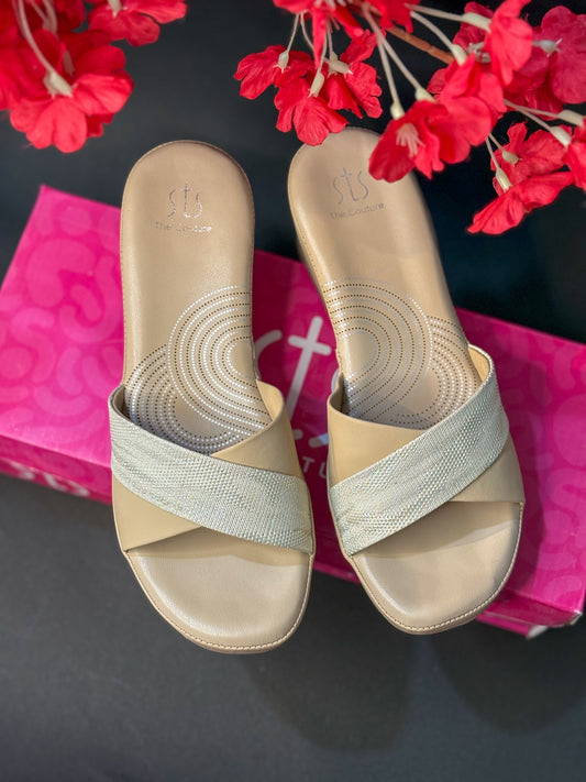 Beige Comfort Wedge Slider
