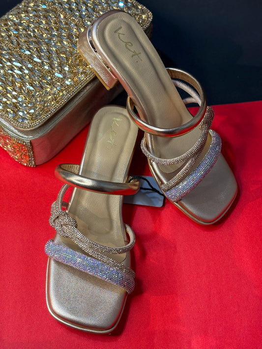 Golden Glamour Heels