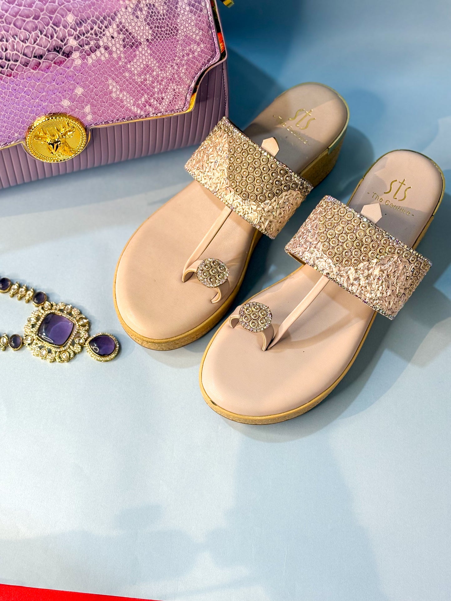 Lilac Bloom Wedge Heel