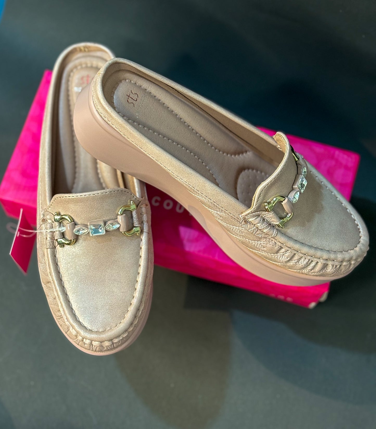 Luster Glide Loafer Mules