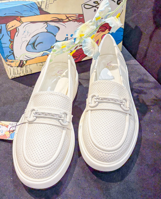 Ivory Chic Flat Loafers
