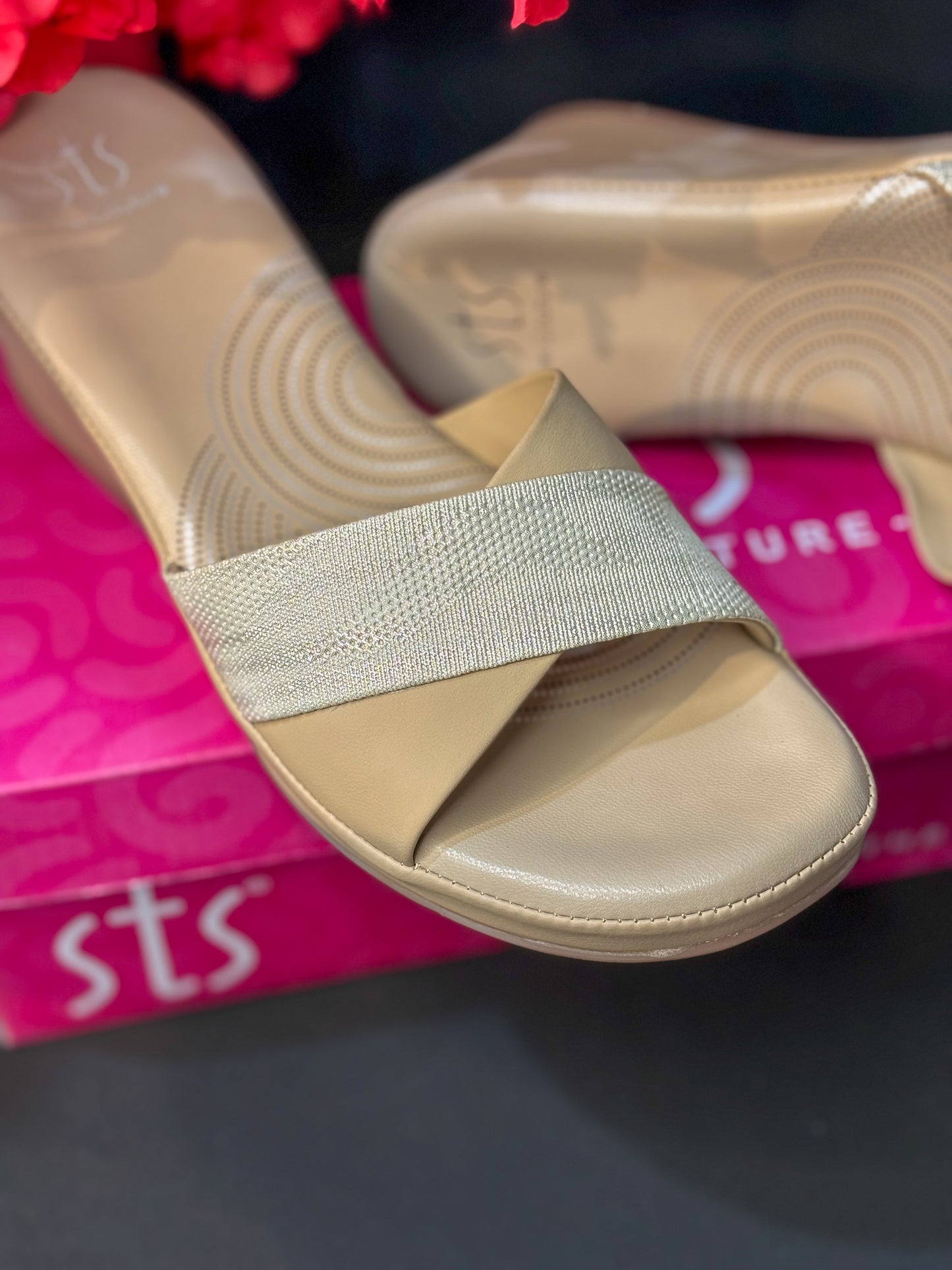 Beige Comfort Wedge Slider
