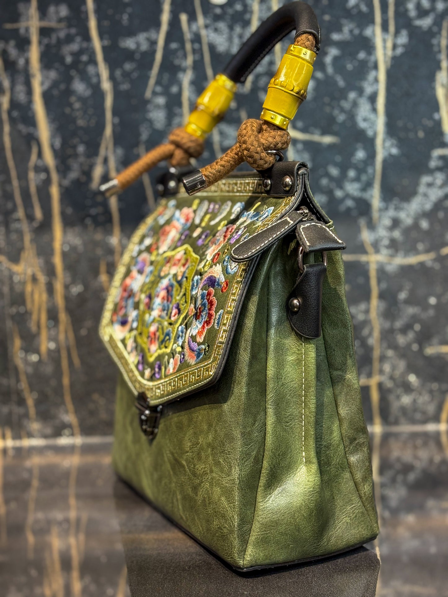 Emerald Luxe Handbag
