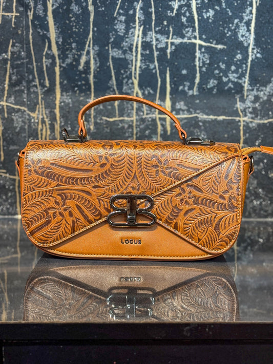 Café Brown Handcrafted Sling Bag