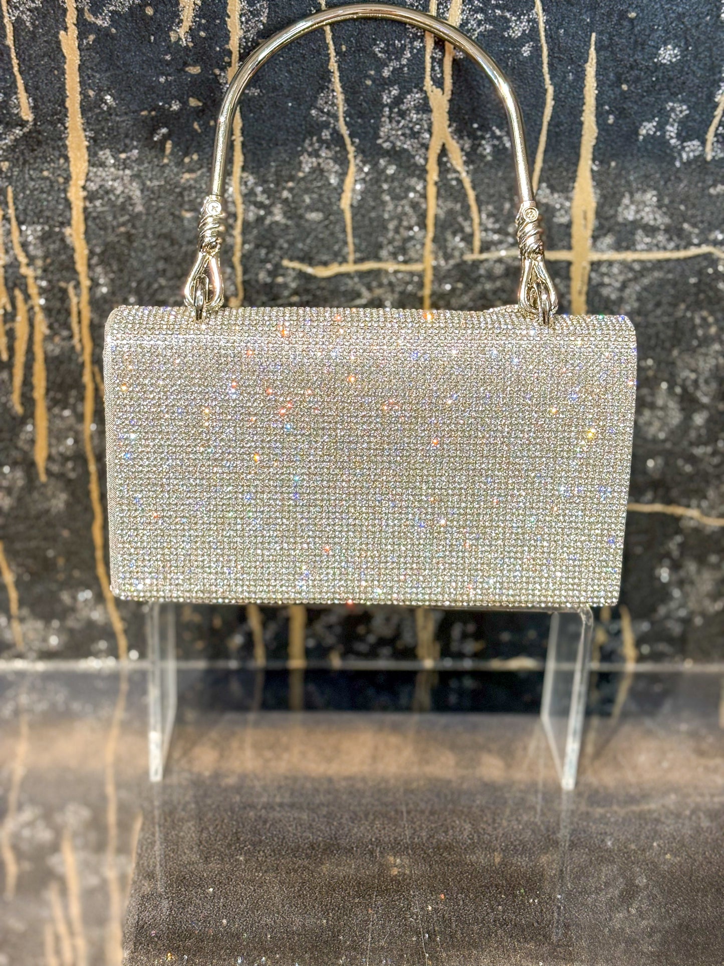 Radiance Silver Bridal Clutch