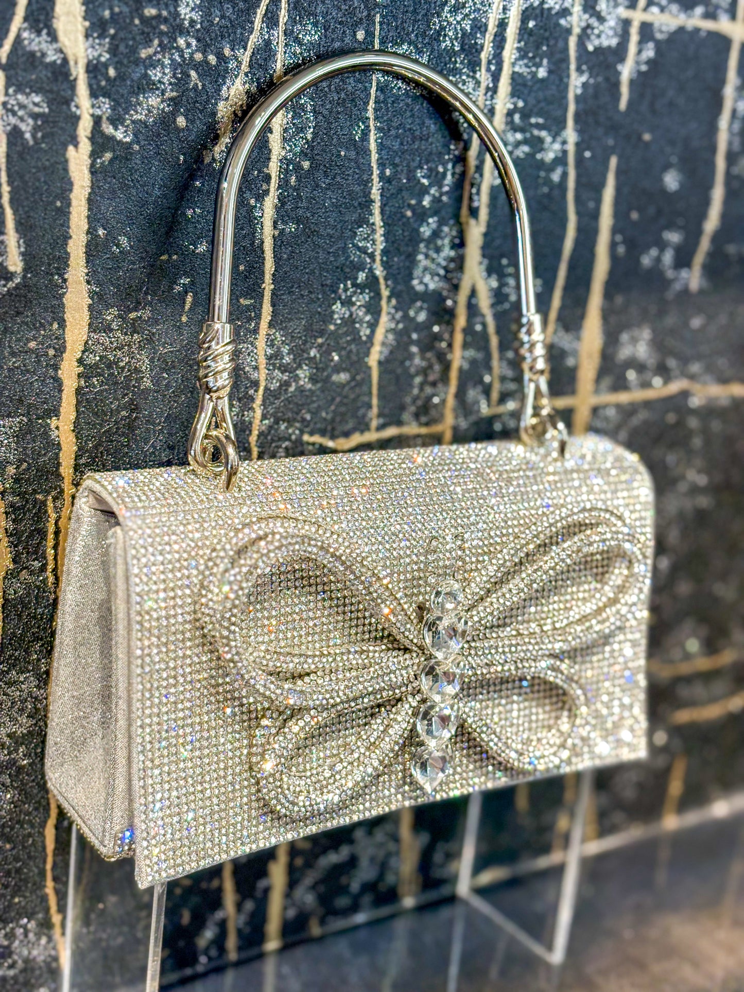 Radiance Silver Bridal Clutch