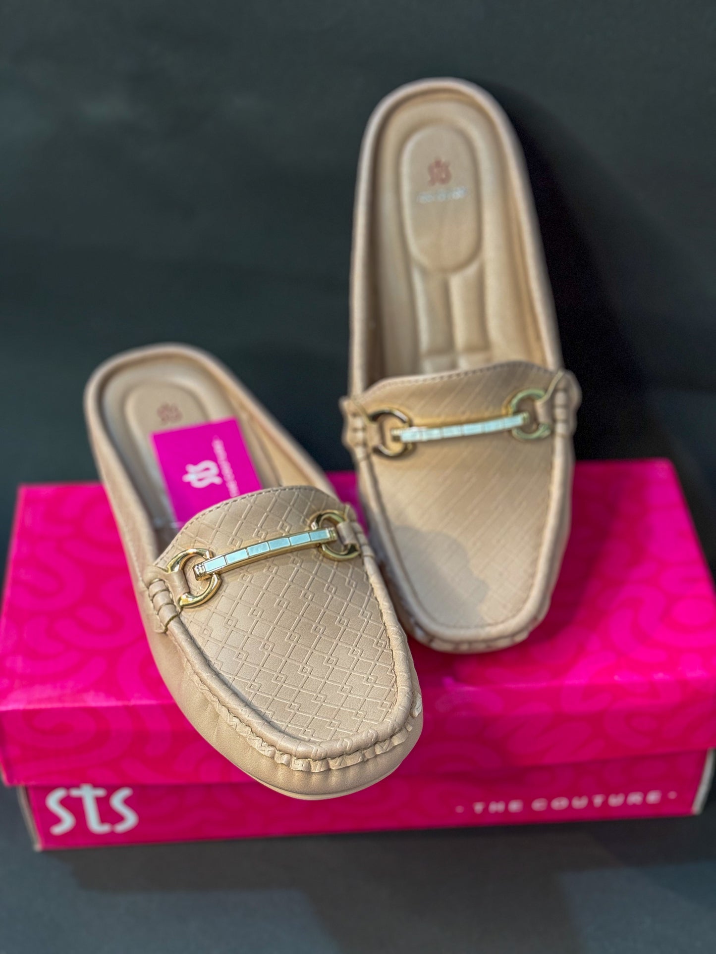 Blush Glide Loafer Mules